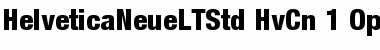 Helvetica Neue LT Std 87 Heavy Condensed Font