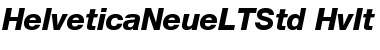 Helvetica Neue LT Std 86 Heavy Italic Font