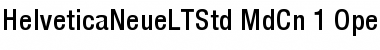 Helvetica Neue LT Std 67 Medium Condensed Font