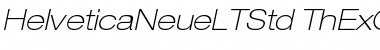 Helvetica Neue LT Std 34 Thin Extended Oblique Font