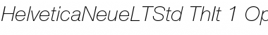 Helvetica Neue LT Std 36 Thin Italic