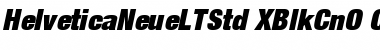 Helvetica Neue LT Std 107 Extra Black Condensed Italic
