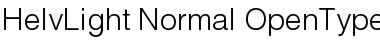 HelvLight Normal Font