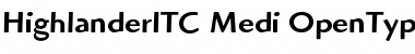 Highlander ITC Medium Font