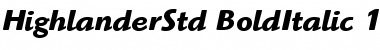 ITC Highlander Std Bold Italic Font
