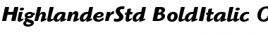 ITC Highlander Std Bold Italic Font