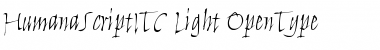 Humana Script ITC Light Font