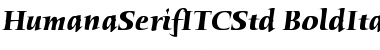Humana Serif ITC Std Bold Italic