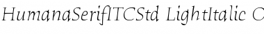 Humana Serif ITC Std Light Italic Font