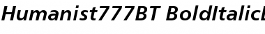 Humanist 777 Bold Italic Font