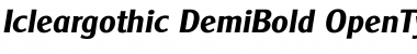 Icleargothic DemiBold Font