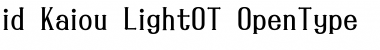 id-Kaiou-LightOT Regular Font