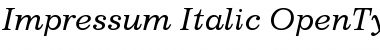 Impressum Italic Font