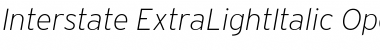 Interstate ExtraLight Italic Font