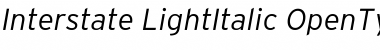 Interstate Light Italic Font