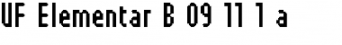 UF Elementar B 09.11.1 a Regular Font