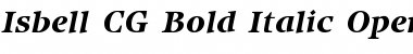 Isbell CG Bold Italic