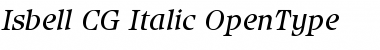 Isbell CG Italic Font