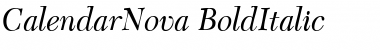 CalendarNova BoldItalic Font