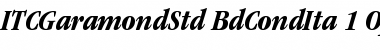 ITC Garamond Std Bold Condensed Italic Font