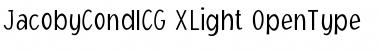JacobyCondICG XLight Font