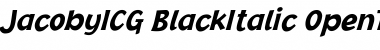 JacobyICG BlackItalic Font