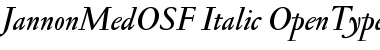 Jannon Med OSF Italic Font