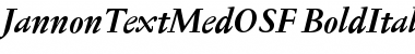 Jannon Text Med OSF Bold Italic