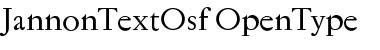 Jannon Text OSF Font