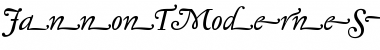 Jannon T Moderne Swash Font