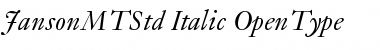 Janson MT Std Italic Font
