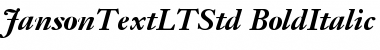 Janson Text LT Std 76 Bold Italic