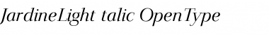 JardineLightItalic Regular Font
