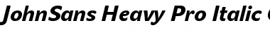 JohnSans Heavy Pro Italic Font