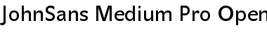 JohnSans Medium Pro Regular Font