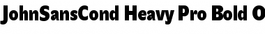JohnSansCond Heavy Pro Font