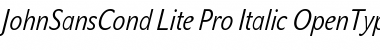 JohnSansCond Lite Pro Italic