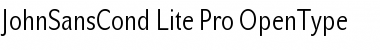JohnSansCond Lite Pro Regular Font