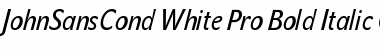 JohnSansCond White Pro Bold Italic
