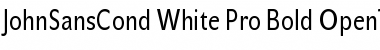 JohnSansCond White Pro Bold Font