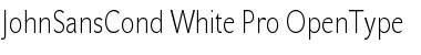 JohnSansCond White Pro Regular Font