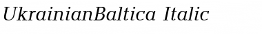 UkrainianBaltica Italic