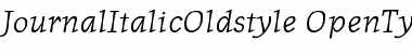 JournalItalicOldstyle Font
