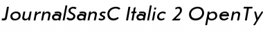 JournalSansC Italic Font