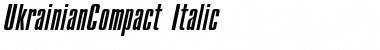 UkrainianCompact Italic Font