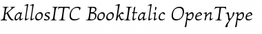Kallos ITC Book Italic