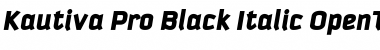 Kautiva Pro Black Italic