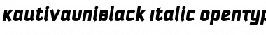 KautivaUni Black Italic Font