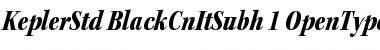 Kepler Std Black Condensed Italic Subhead Font