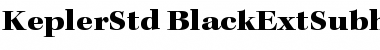 Kepler Std Black Extended Subhead Font